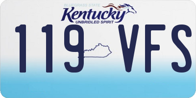 KY license plate 119VFS