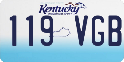 KY license plate 119VGB
