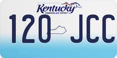 KY license plate 120JCC