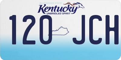 KY license plate 120JCH