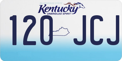 KY license plate 120JCJ