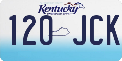 KY license plate 120JCK