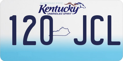 KY license plate 120JCL