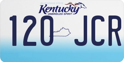 KY license plate 120JCR