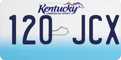 KY license plate 120JCX