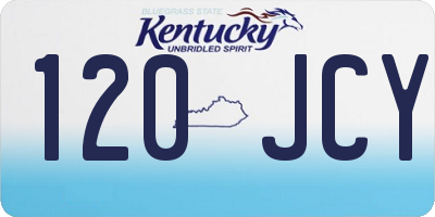KY license plate 120JCY