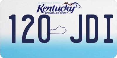 KY license plate 120JDI
