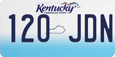KY license plate 120JDN