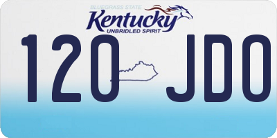 KY license plate 120JDO