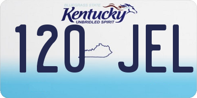 KY license plate 120JEL