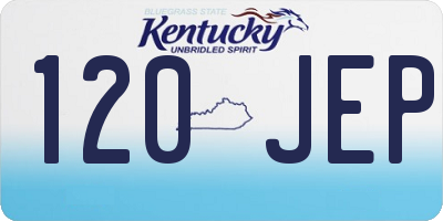 KY license plate 120JEP