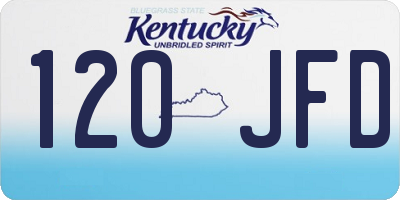 KY license plate 120JFD