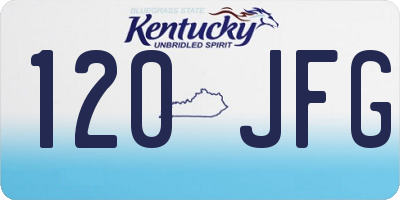 KY license plate 120JFG
