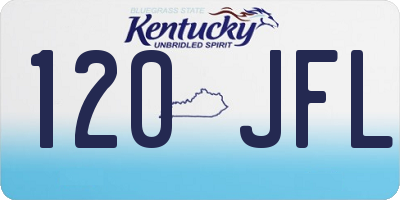 KY license plate 120JFL