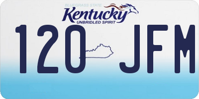 KY license plate 120JFM