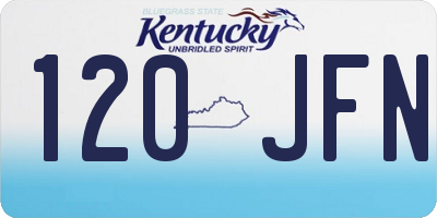 KY license plate 120JFN