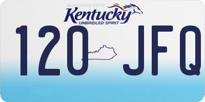 KY license plate 120JFQ