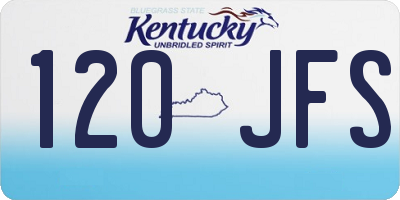 KY license plate 120JFS