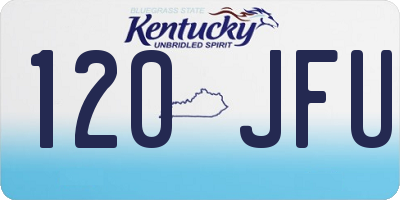 KY license plate 120JFU