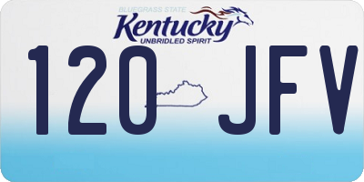 KY license plate 120JFV