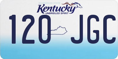 KY license plate 120JGC