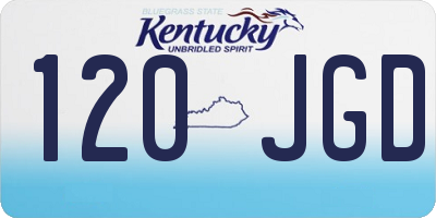 KY license plate 120JGD