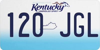 KY license plate 120JGL