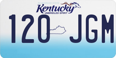 KY license plate 120JGM