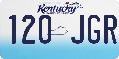 KY license plate 120JGR