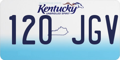 KY license plate 120JGV