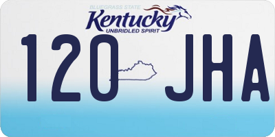 KY license plate 120JHA