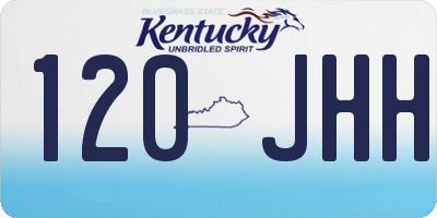 KY license plate 120JHH