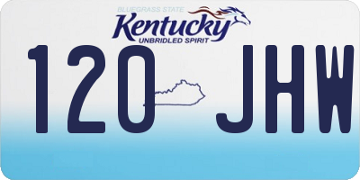 KY license plate 120JHW