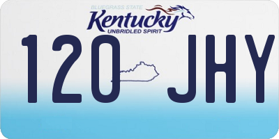 KY license plate 120JHY