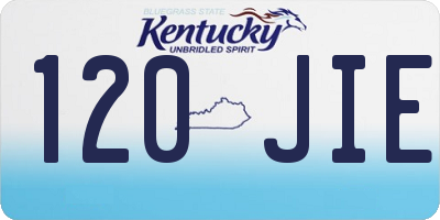 KY license plate 120JIE