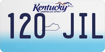KY license plate 120JIL