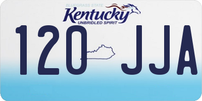 KY license plate 120JJA