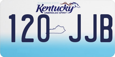 KY license plate 120JJB