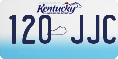 KY license plate 120JJC