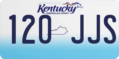 KY license plate 120JJS