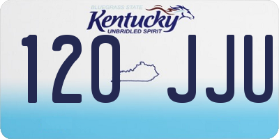 KY license plate 120JJU