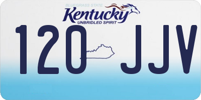 KY license plate 120JJV