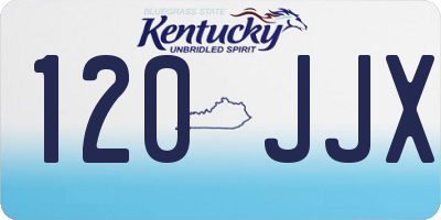 KY license plate 120JJX
