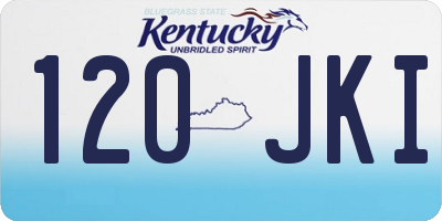 KY license plate 120JKI