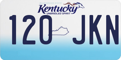 KY license plate 120JKN