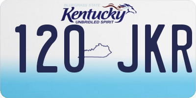 KY license plate 120JKR