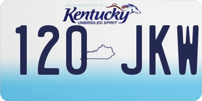 KY license plate 120JKW