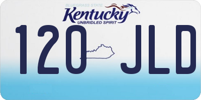 KY license plate 120JLD