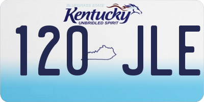KY license plate 120JLE