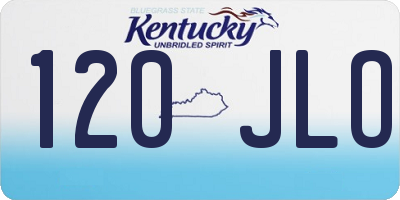 KY license plate 120JLO